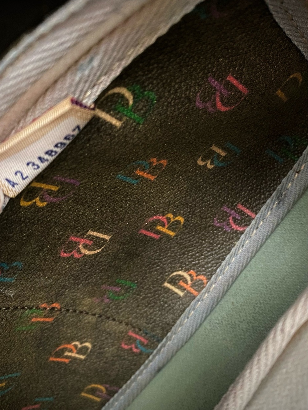 Dooney & Bourke Brown Multicolor Logo Canvas Tote with Leather Handles - Picture 6 of 7